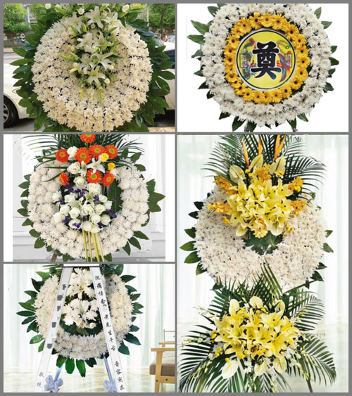 山东青岛莱西市姜山镇诵家庄村花圈速递